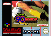 90 Minutes European Prime Goal PAL Super Nintendo PAL box art